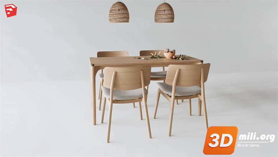 Dining Table Set Skp Files